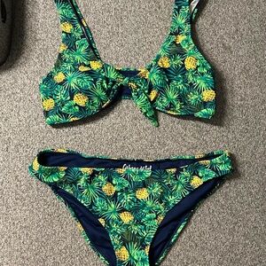 Colorful Bikini with Pineapple Print